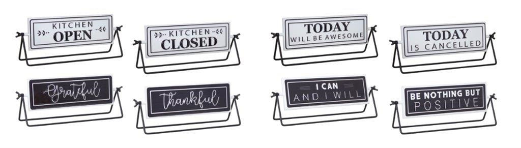 Reversable Sign with Stand (Set of 4)