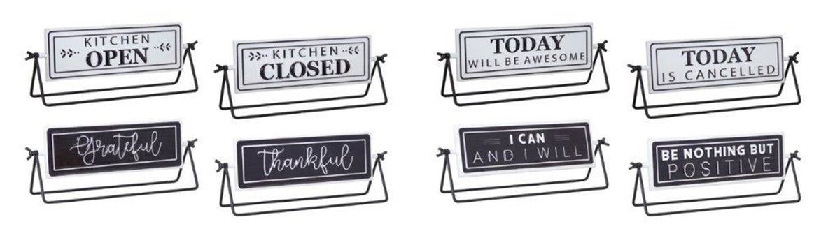 Reversable Sign with Stand (Set of 4)