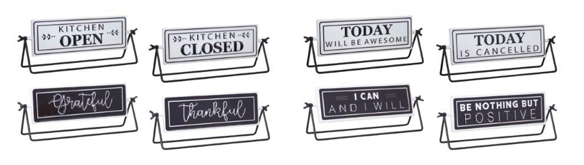 Reversable Sign with Stand (Set of 4)