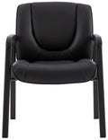 Top Grain, Genuine Leather Waiting Room Chair  Four Legged
