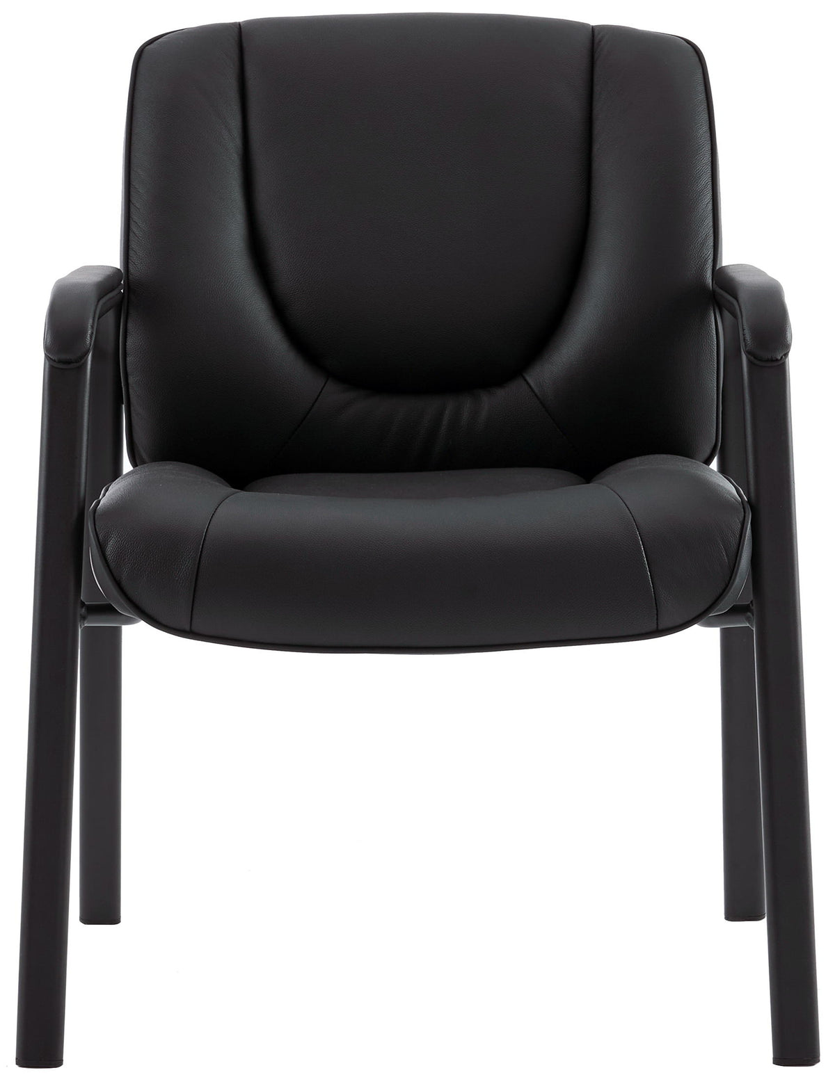 Top Grain, Genuine Leather Waiting Room Chair  Four Legged