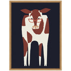 Sylvie Farm Cow Framed Canvas by Hannah Beisang