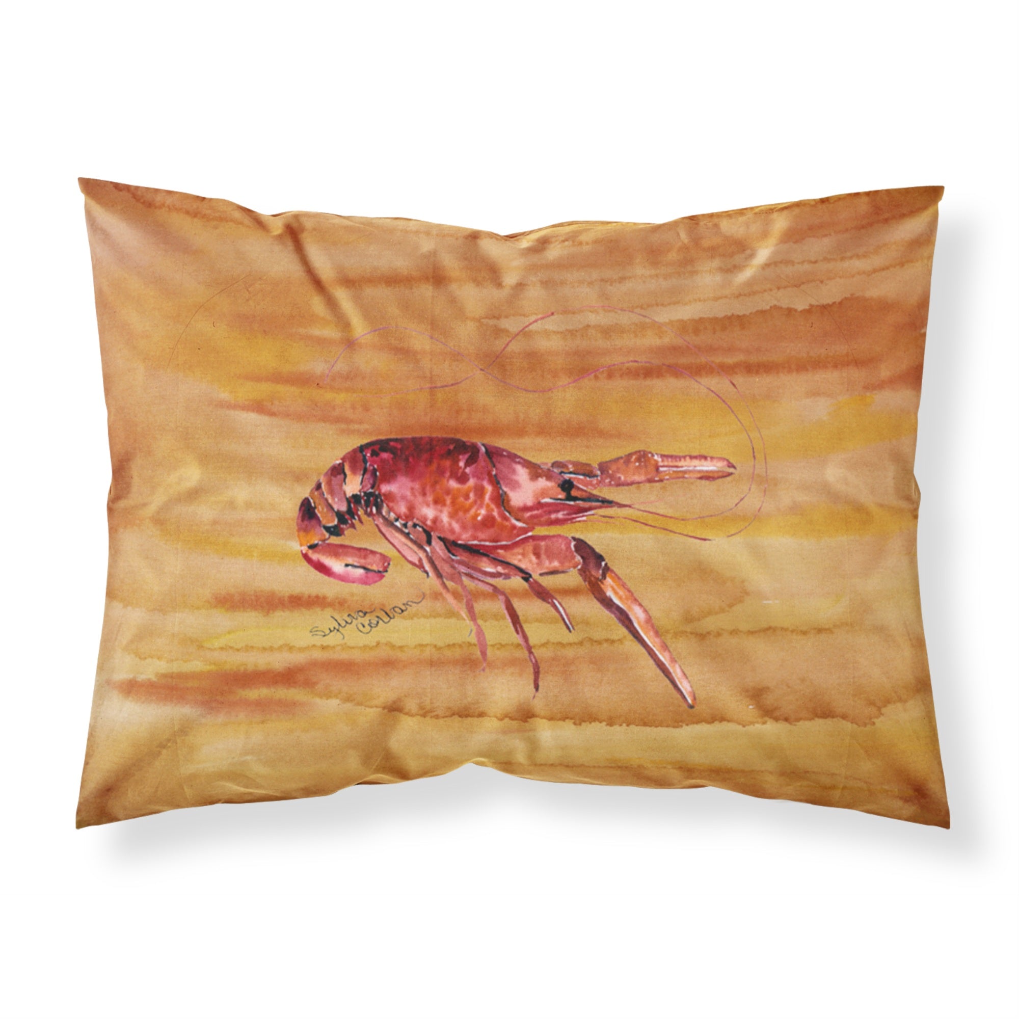 'Caroline'S Treasures 8232Pillowcase Crawfish Moisture Wicking Fabric Standard Pillowcase, Large, Multicolor'