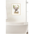 Elephant Front Palm Bathtub by Amy Peterson Framed Wall Art Print