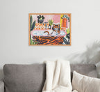 Gallery Bold Maximalist Tiger in Bubble Bath Print by The Creative Bunch Studio