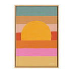 Sylvie Sunset Waves Framed Canvas by Cat Coquillette