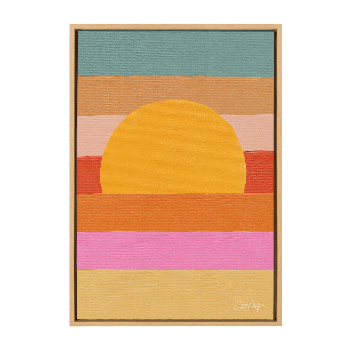 Sylvie Sunset Waves Framed Canvas by Cat Coquillette
