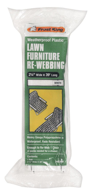 LAWN CHAIR WEBBNG WHITE (Pack of 1)