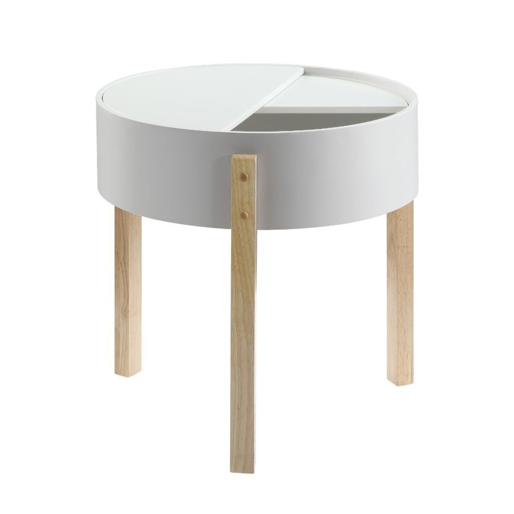 Bodfish Wood Round Storage End Table - Thumbnail 3