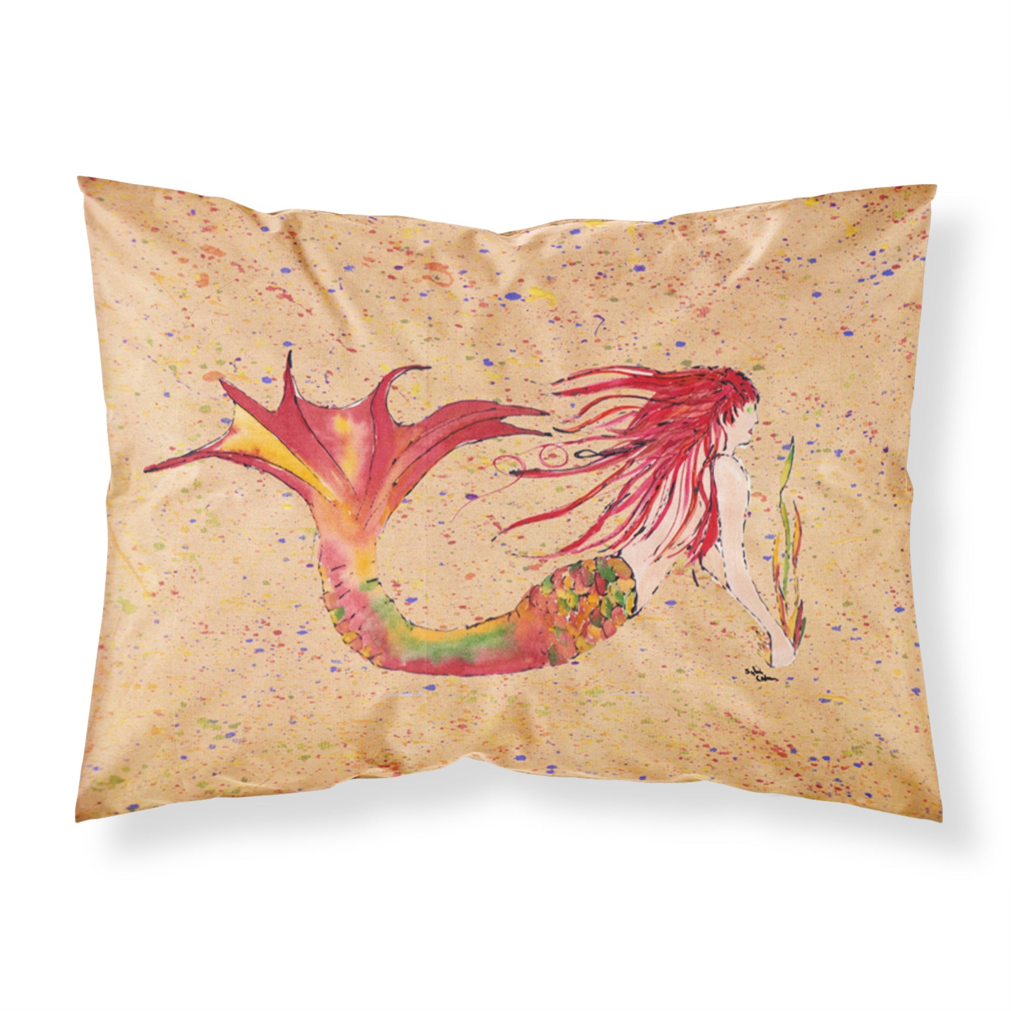 'Caroline'S Treasures 8339Pillowcase Mermaid Moisture Wicking Fabric Standard Pillowcase, Large, Multicolor'