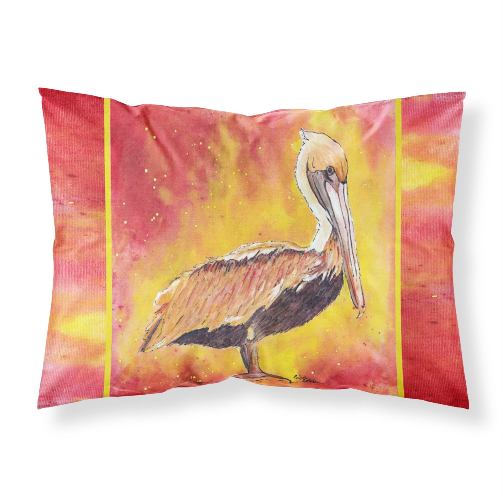 'Caroline'S Treasures 8344Pillowcase Pelican Moisture Wicking Fabric Standard Pillowcase, Large, Multicolor'