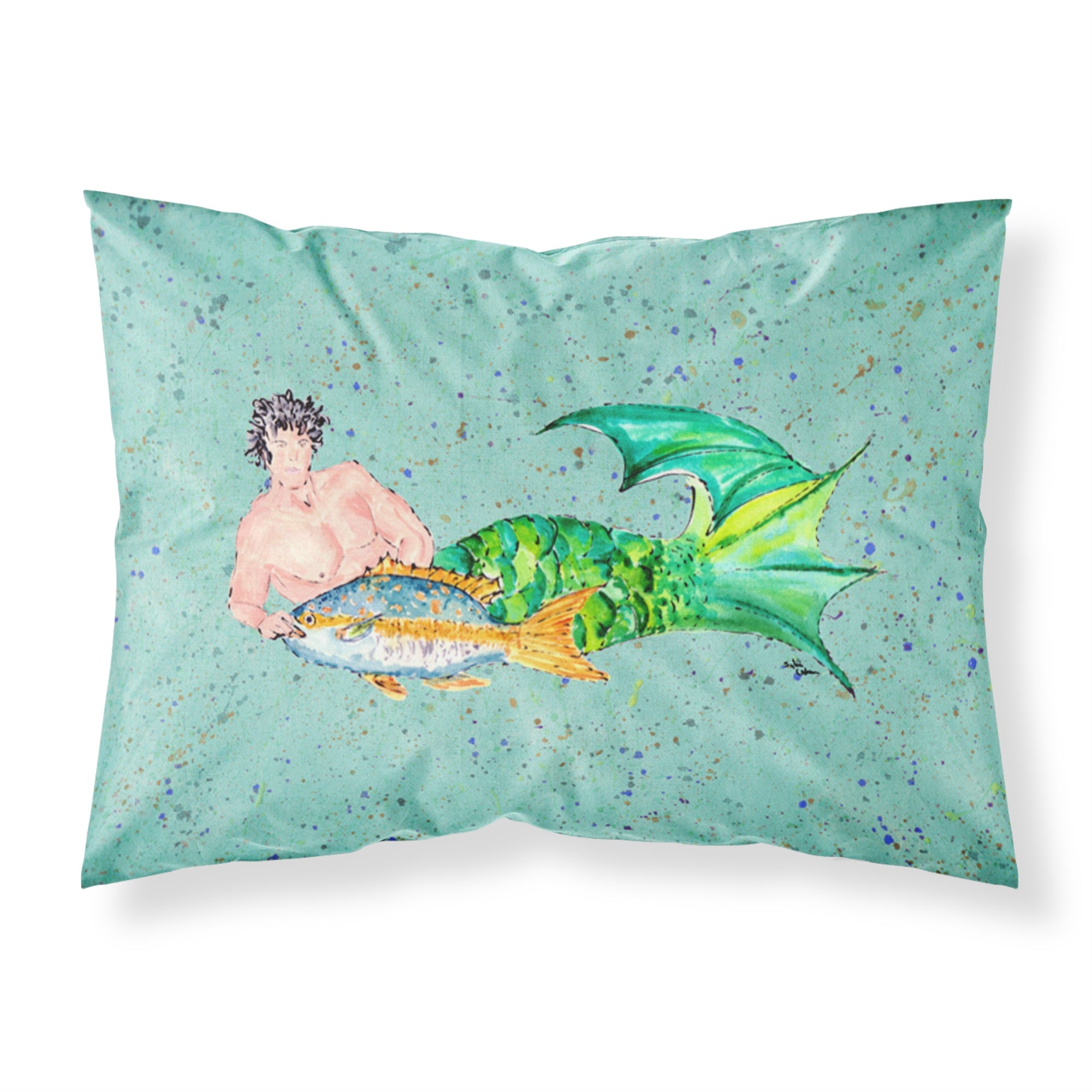 'Caroline'S Treasures 8345Pillowcase Merman Moisture Wicking Fabric Standard Pillowcase, Large, Multicolor'