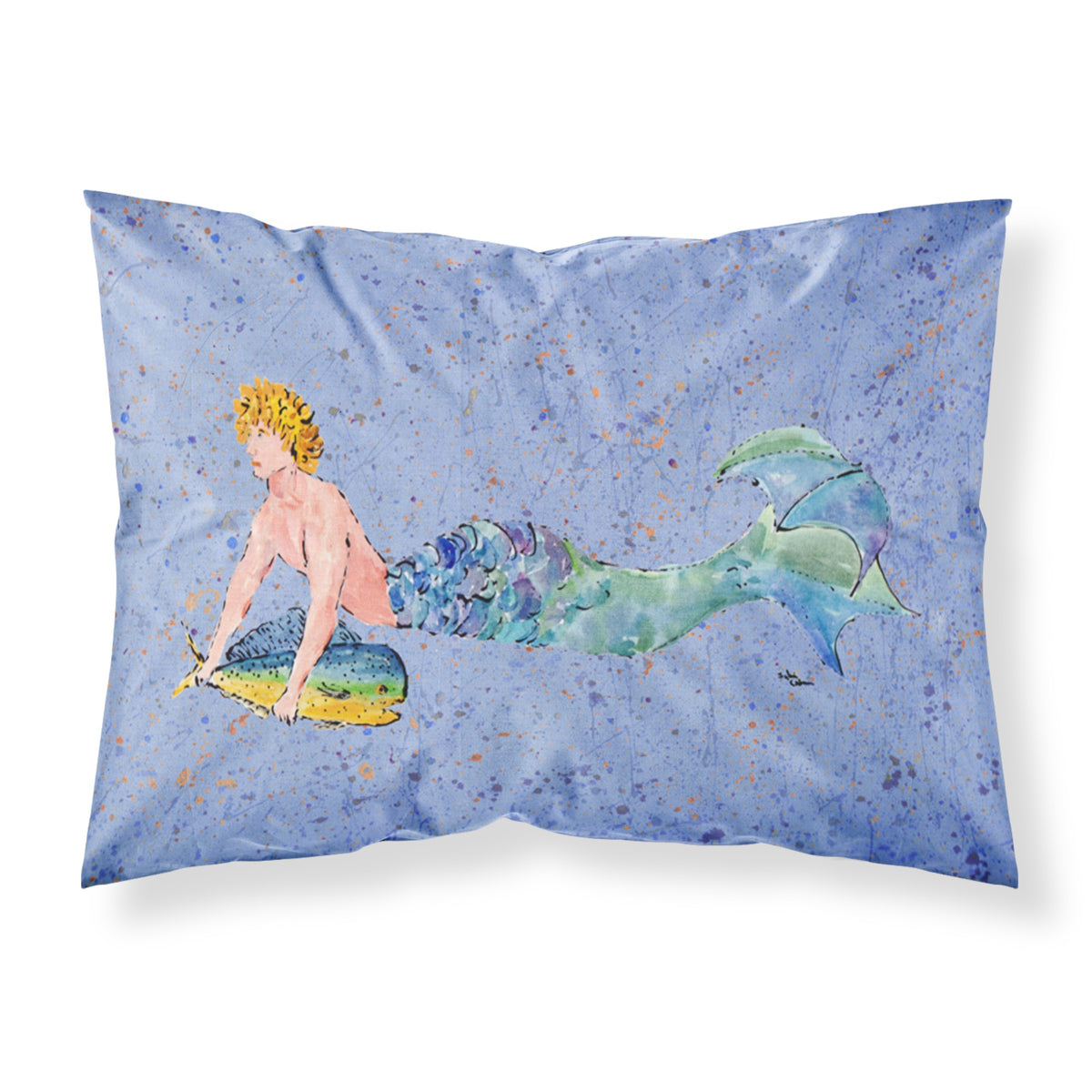 'Caroline'S Treasures 8347Pillowcase Merman Moisture Wicking Fabric Standard Pillowcase, Large, Multicolor'