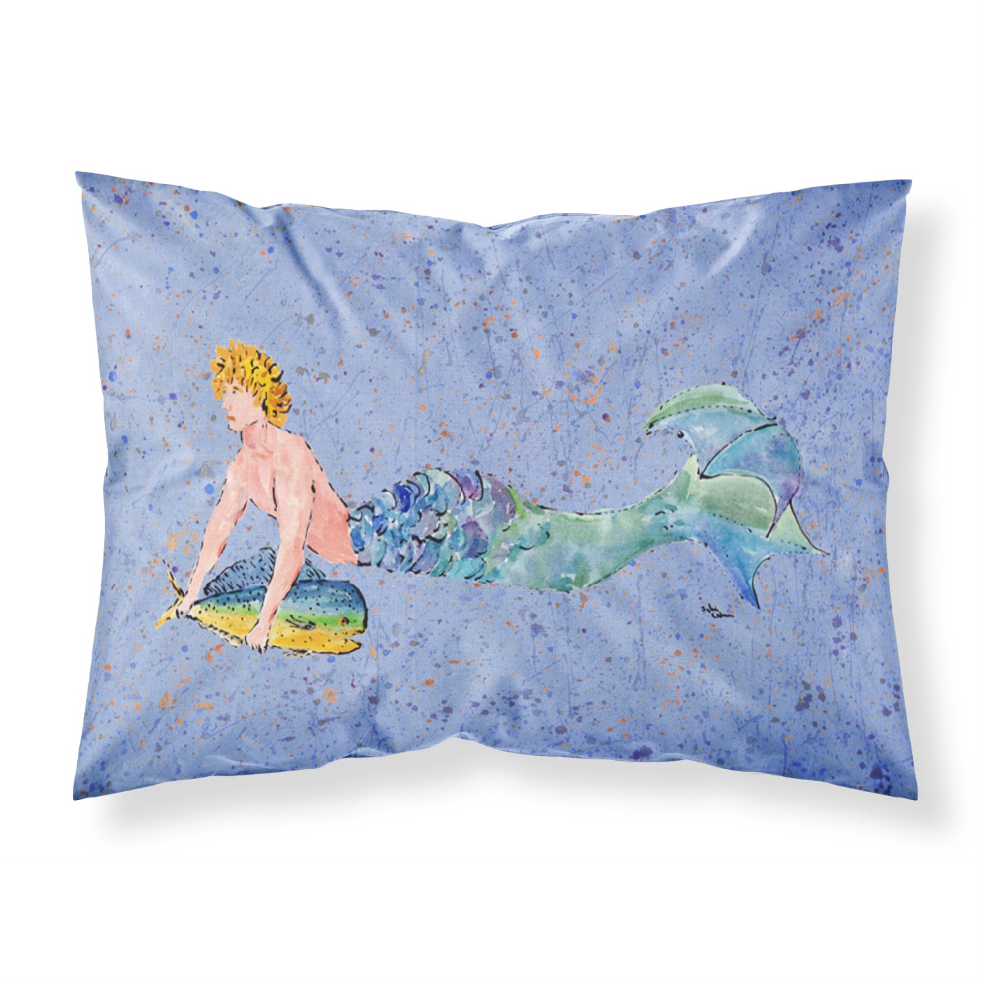 'Caroline'S Treasures 8347Pillowcase Merman Moisture Wicking Fabric Standard Pillowcase, Large, Multicolor'