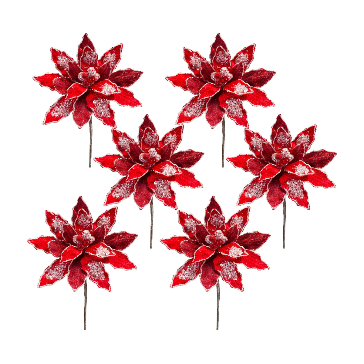 Poinsettia Stem (Set of 6)