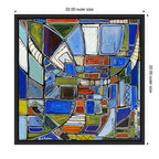 Sylvie Retro Current Framed Canvas by Leah Nadeau