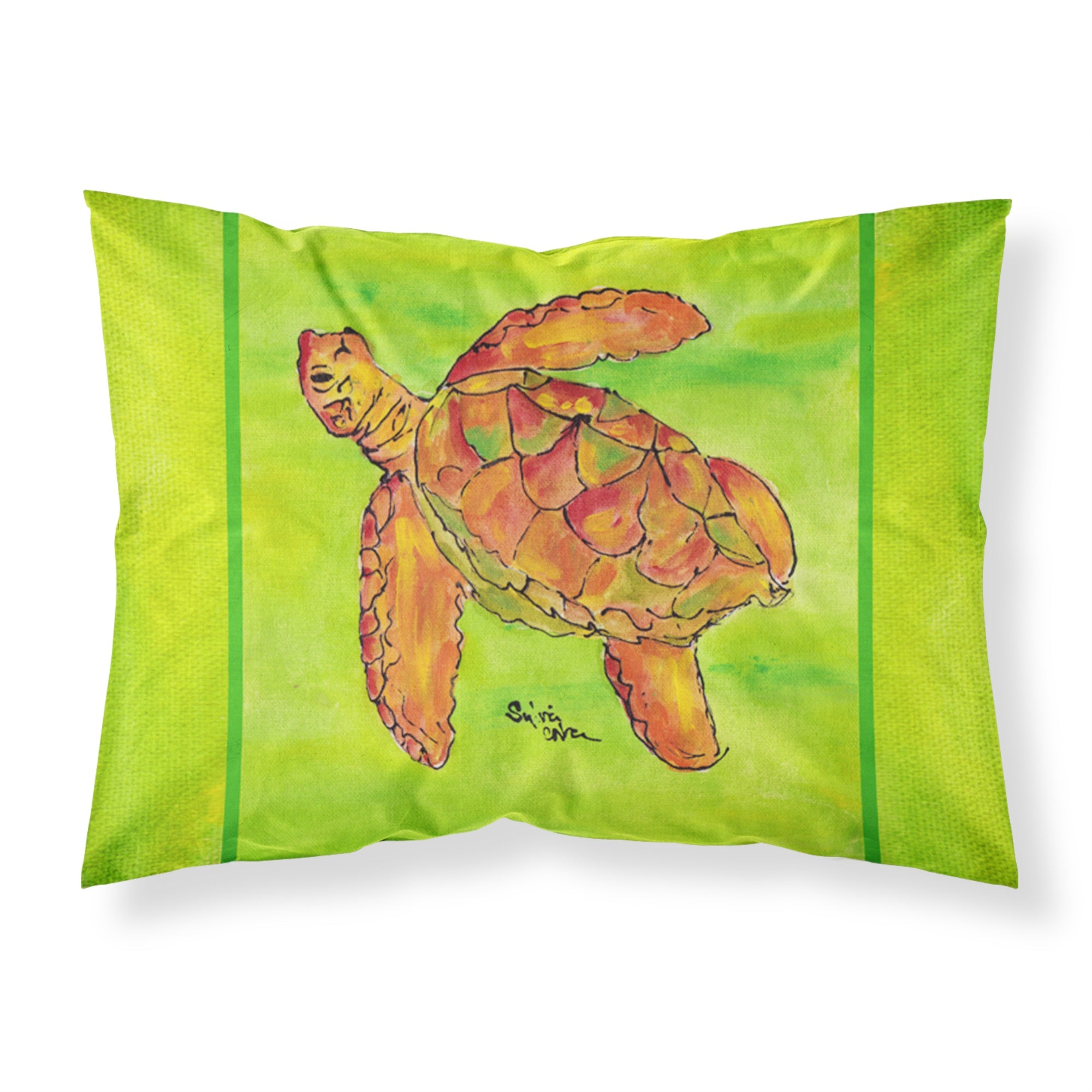 'Caroline'S Treasures 8376Pillowcase Turtle Moisture Wicking Fabric Standard Pillowcase, Large, Multicolor'