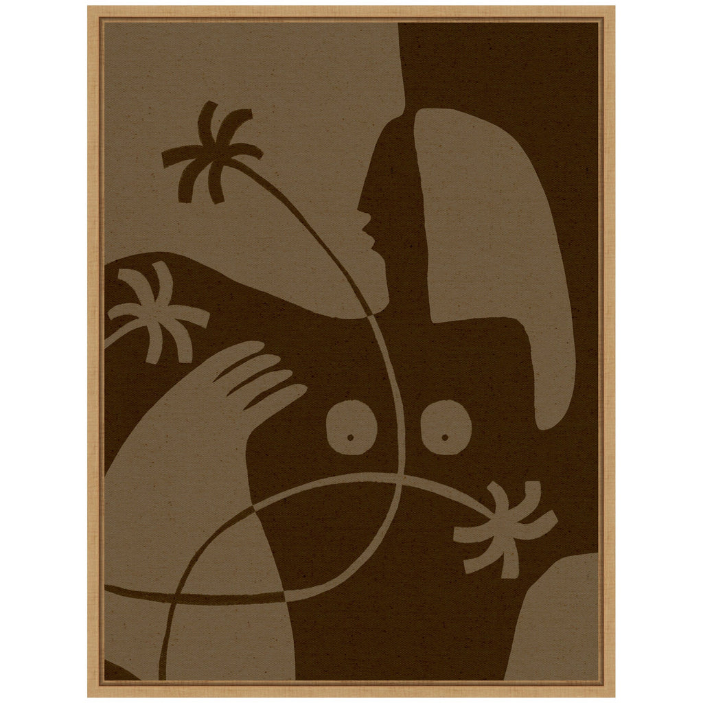 Sylvie The Land Story 6 Framed Canvas by Shatha Al Dafai