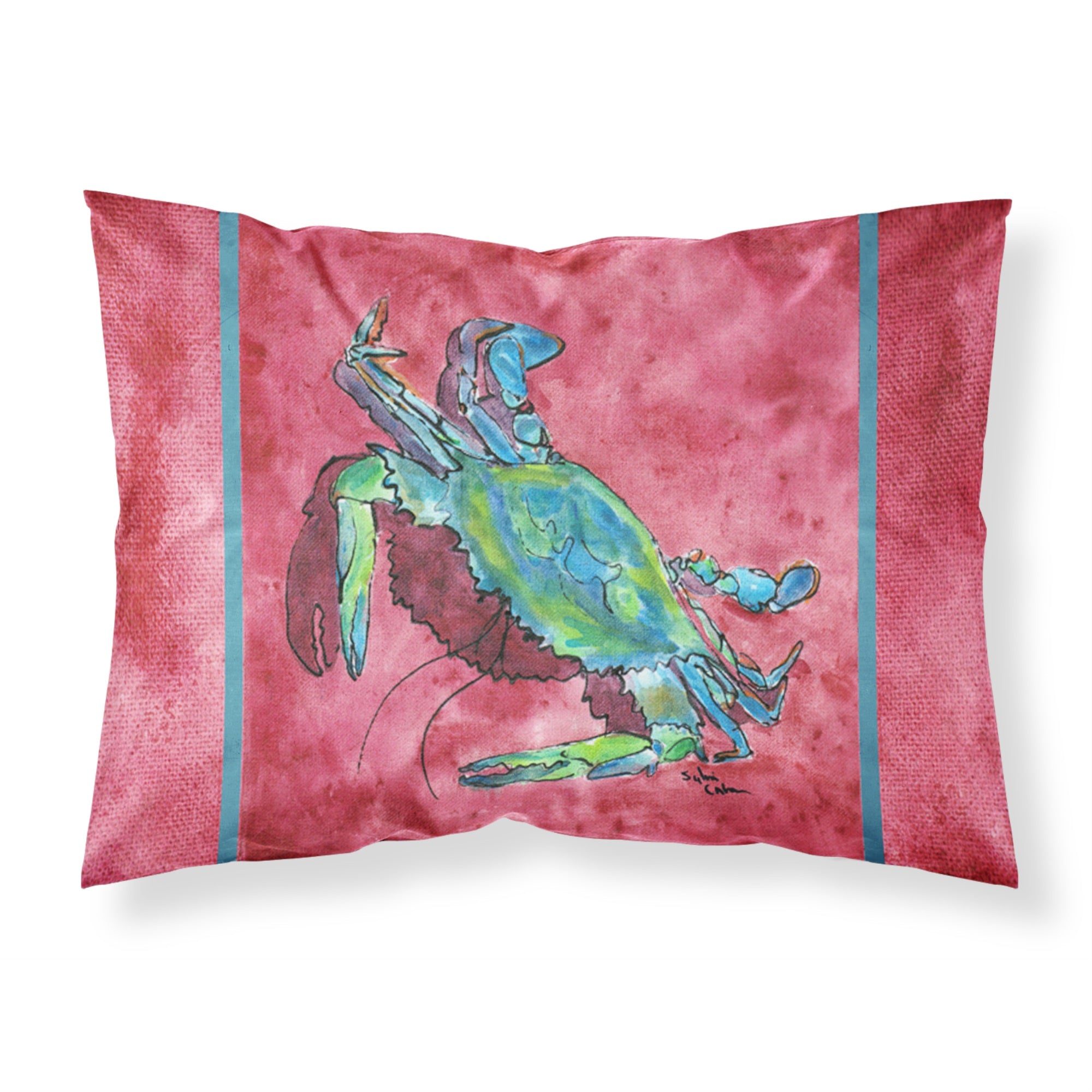 'Caroline'S Treasures 8379Pillowcase Crab Moisture Wicking Fabric Standard Pillowcase, Large, Multicolor'