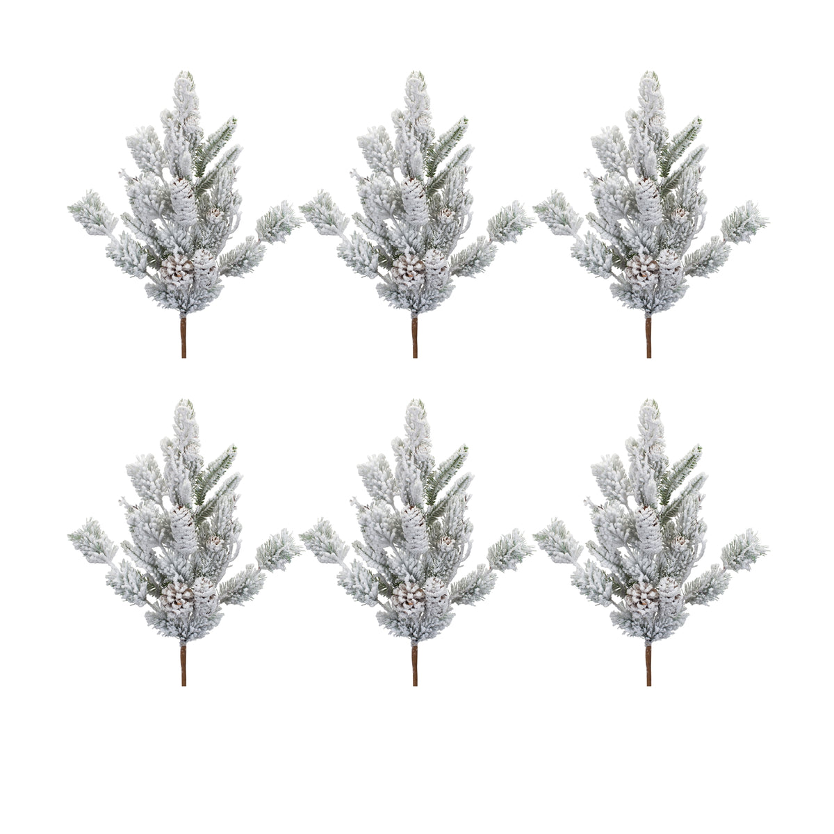 Snowy Mix Pine Spray (Set of 6)