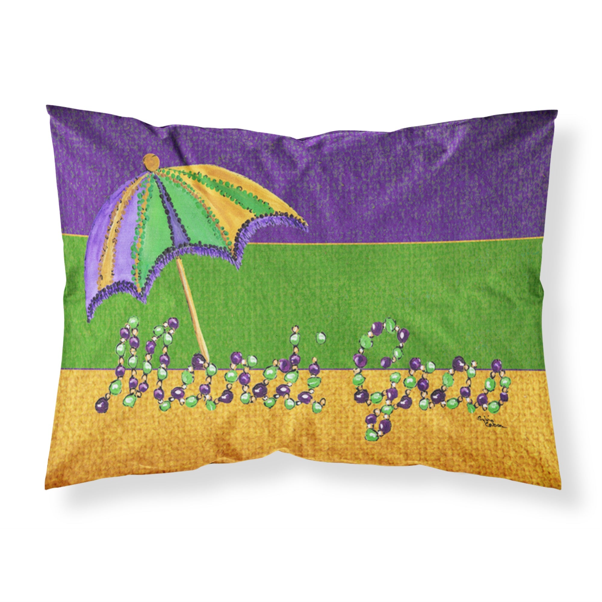 'Caroline'S Treasures 8381Pillowcase Mardi Gras Moisture Wicking Fabric Standard Pillowcase, Large, Multicolor'