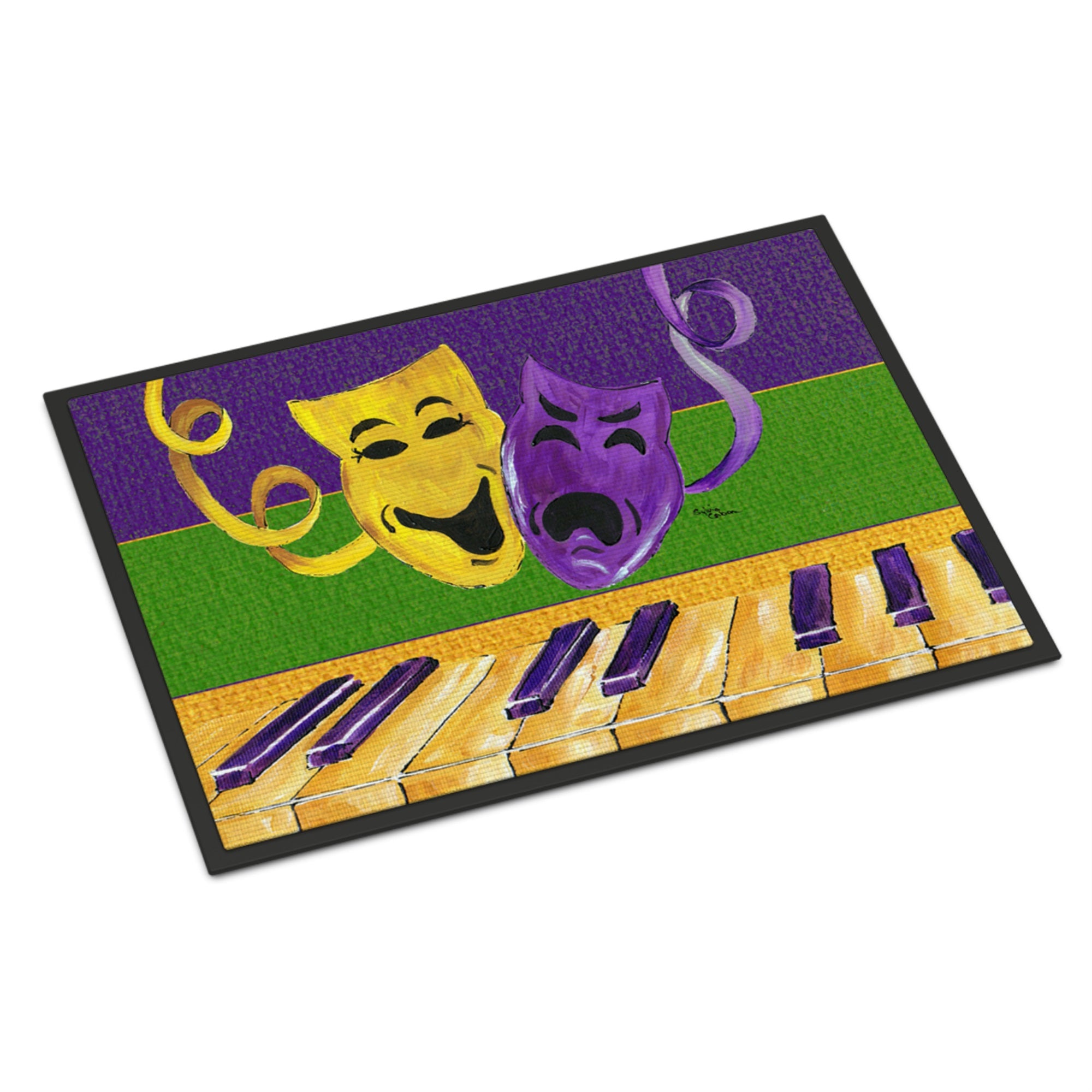 'Caroline'S Treasures 8383Jmat Mardi Gras Indoor Or Outdoor Doormat, 24'' X 36'', Multicolor'