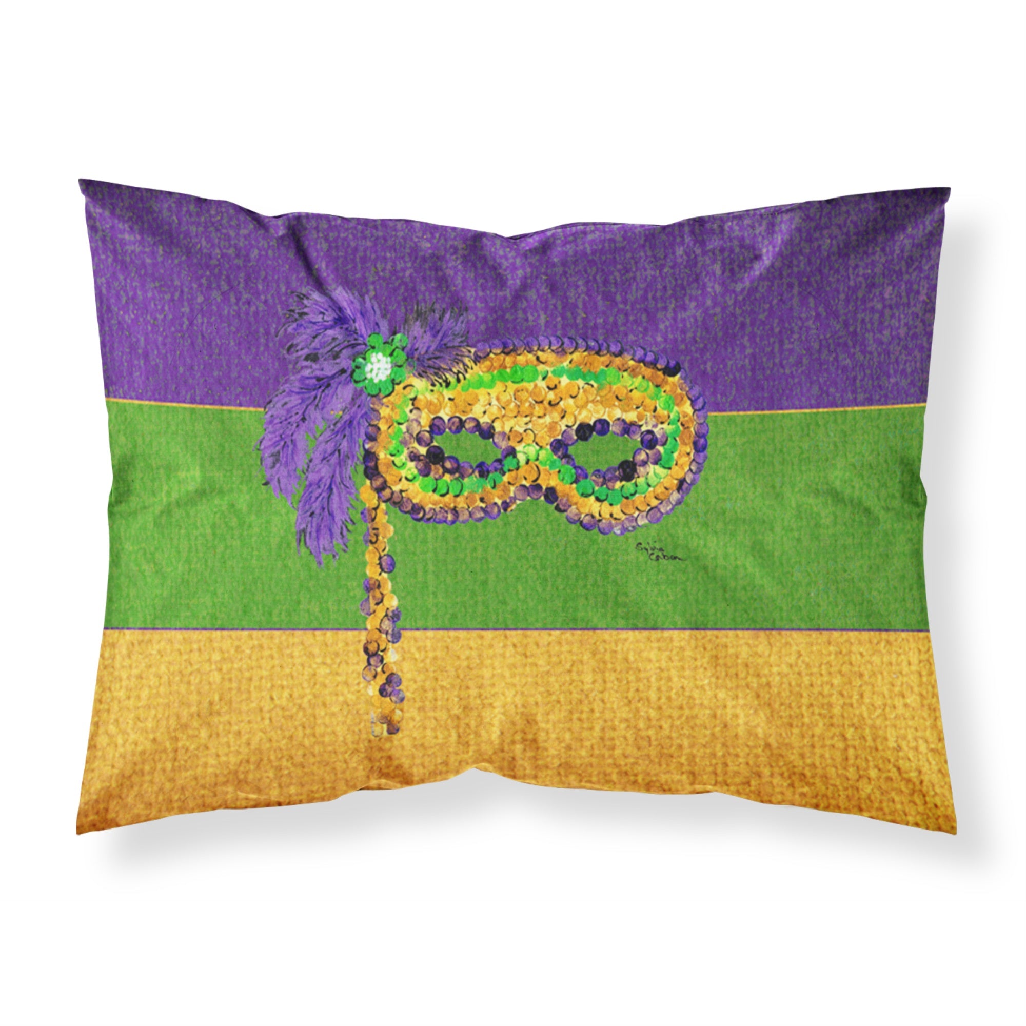 'Caroline'S Treasures 8384Pillowcase Mardi Gras Moisture Wicking Fabric Standard Pillowcase, Large, Multicolor'