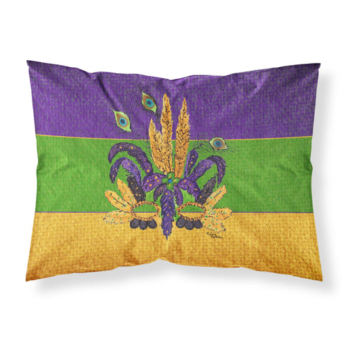 'Caroline'S Treasures 8387Pillowcase Mardi Gras Mask Moisture Wicking Fabric Standard Pillowcase, Large, Multicolor'