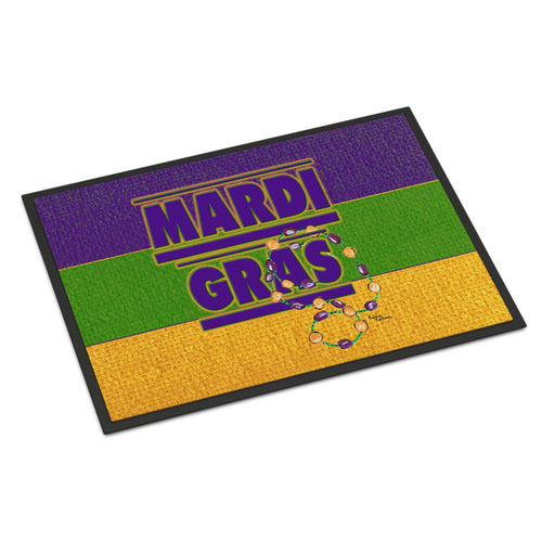 'Caroline'S Treasures 8388Mat Mardi Gras Indoor Or Outdoor Doormat, 18'' X 27'', Multicolor'