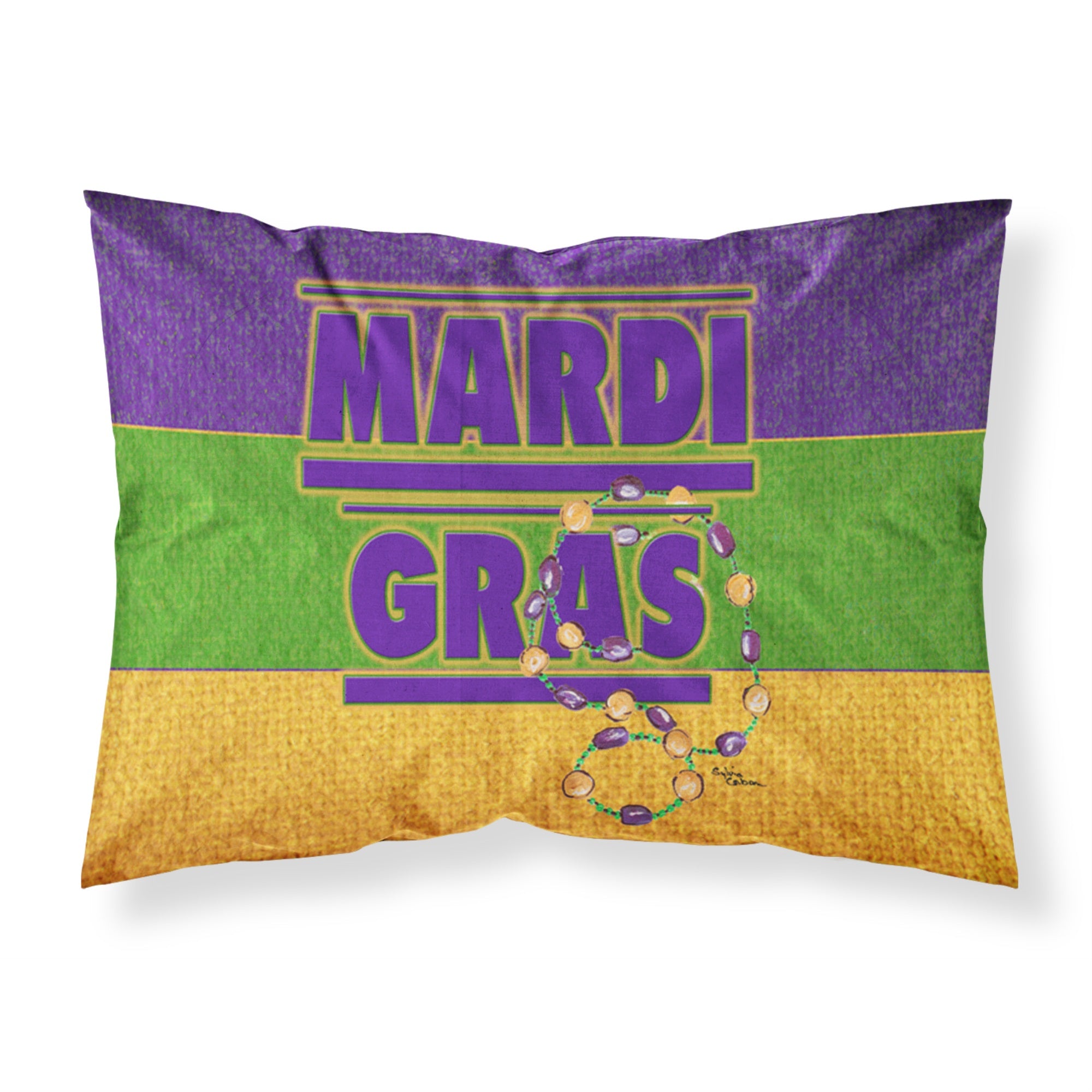 'Caroline'S Treasures 8388Pillowcase Mardi Gras Moisture Wicking Fabric Standard Pillowcase, Large, Multicolor'