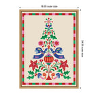 Sylvie Framed Canvas Folk Art Christmas Tree by Rachel Lee
