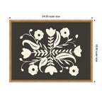 Aurelia Black Cream 012 by Vicky Yorke Framed Canvas Wall Art Print