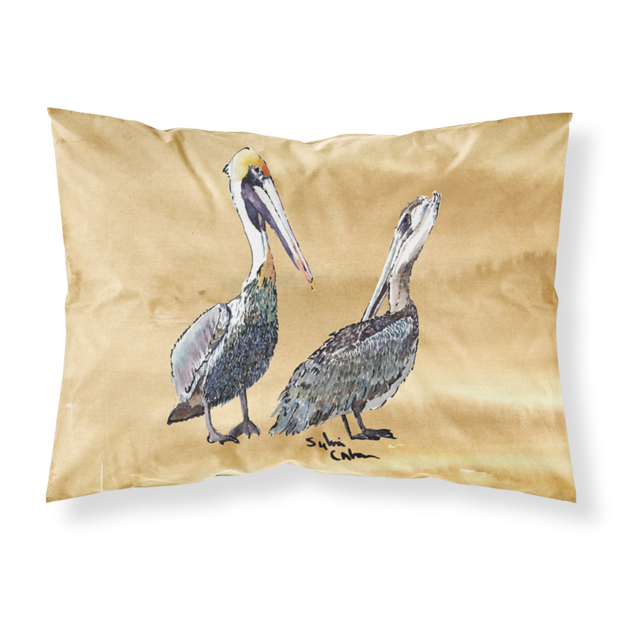 'Caroline'S Treasures 8408Pillowcase Pelican Moisture Wicking Fabric Standard Pillowcase, Large, Multicolor'