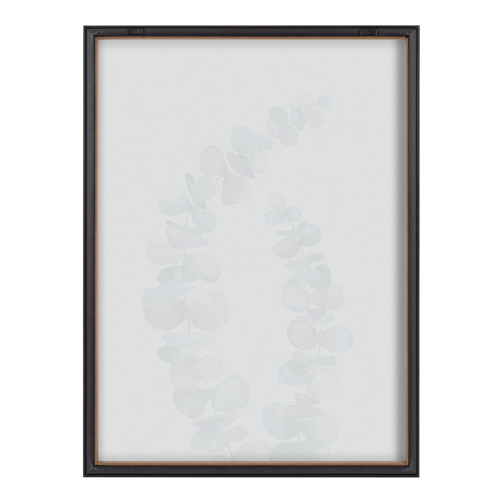 Blake Eucalyptus 2 Branches Framed Printed Glass by Emily Marie Watercolors