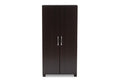 Baxton Studio Marine Modern and Contemporary Wenge Dark Brown Finished 2Door Wood Entryway Shoe Storage Cabinet