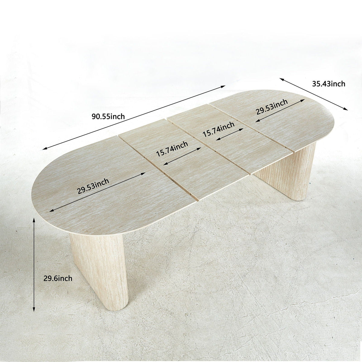 Extensible Table Leg For Dining - Ameican White Oak