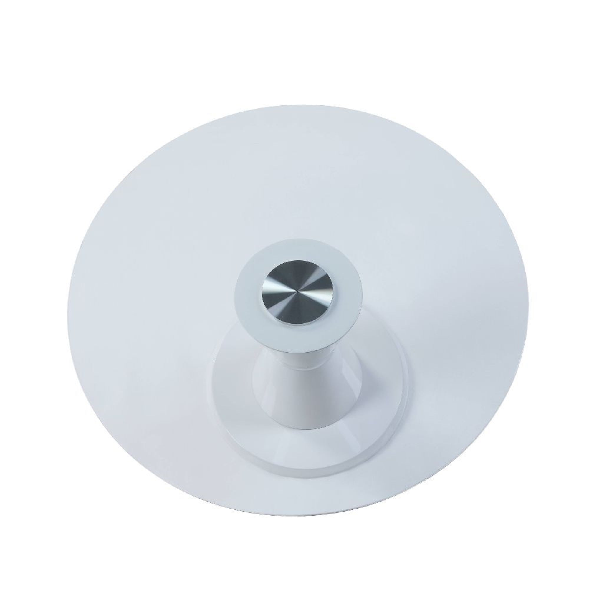 Acme Furniture Kavi Coffee Table, Clear Glass & White High Gloss