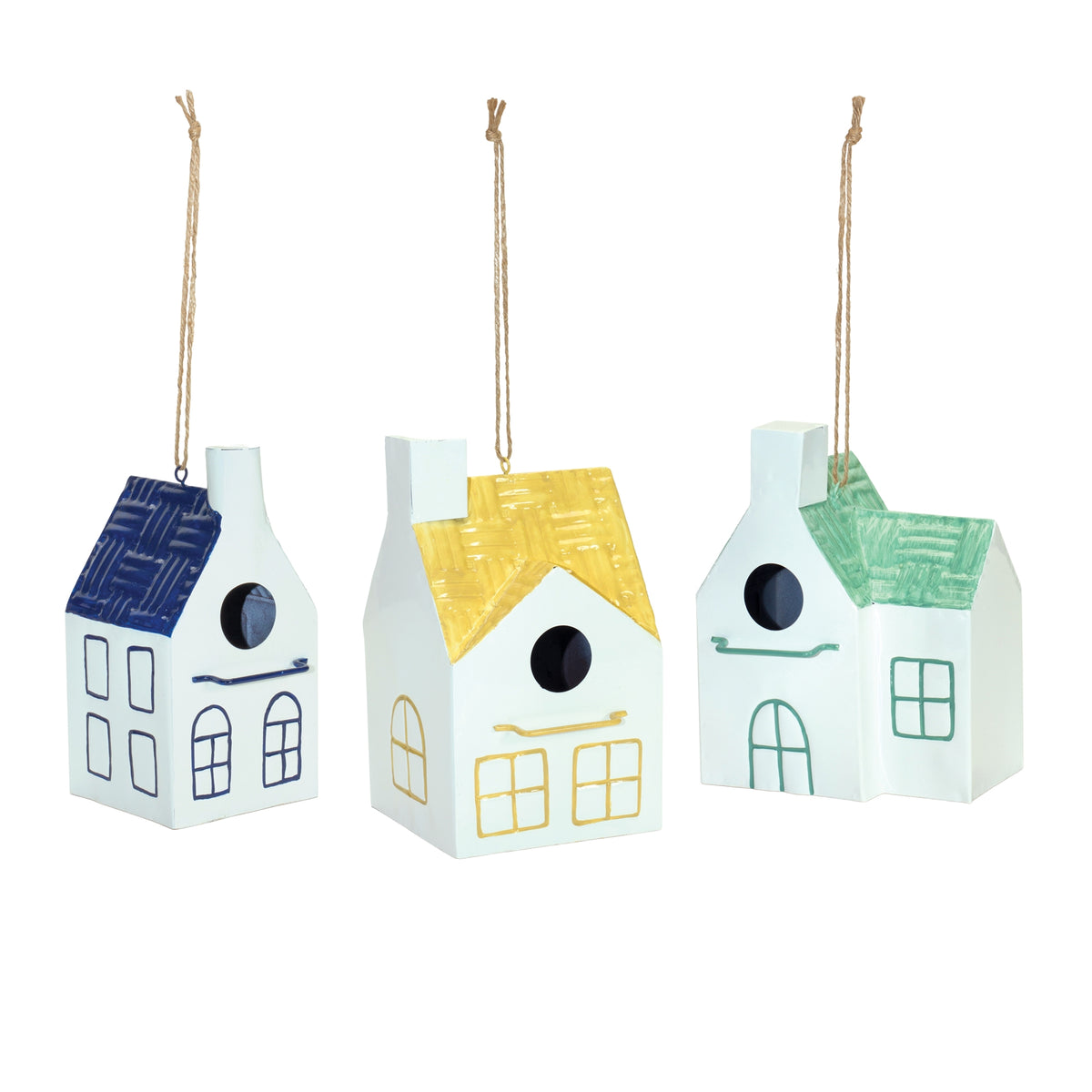 Metal Bird House (Set Of 3)