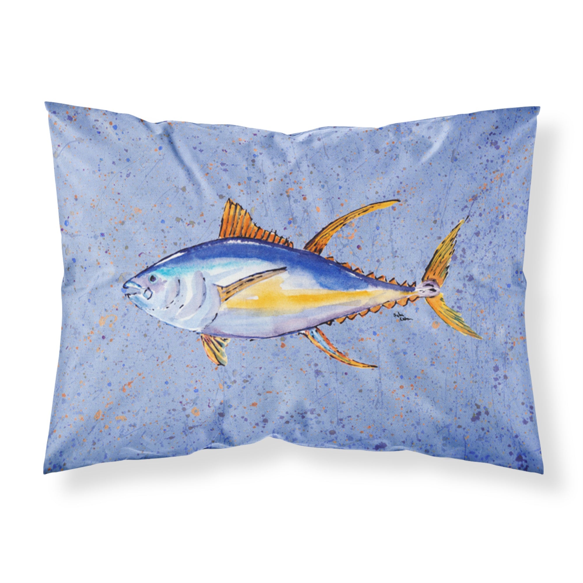 'Caroline'S Treasures 8535Pillowcase Tuna Fish Moisture Wicking Fabric Standard Pillowcase, Large, Multicolor'