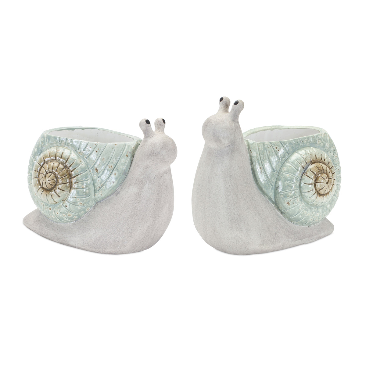 Terra Cotta Snail Planter (Set Of 2)