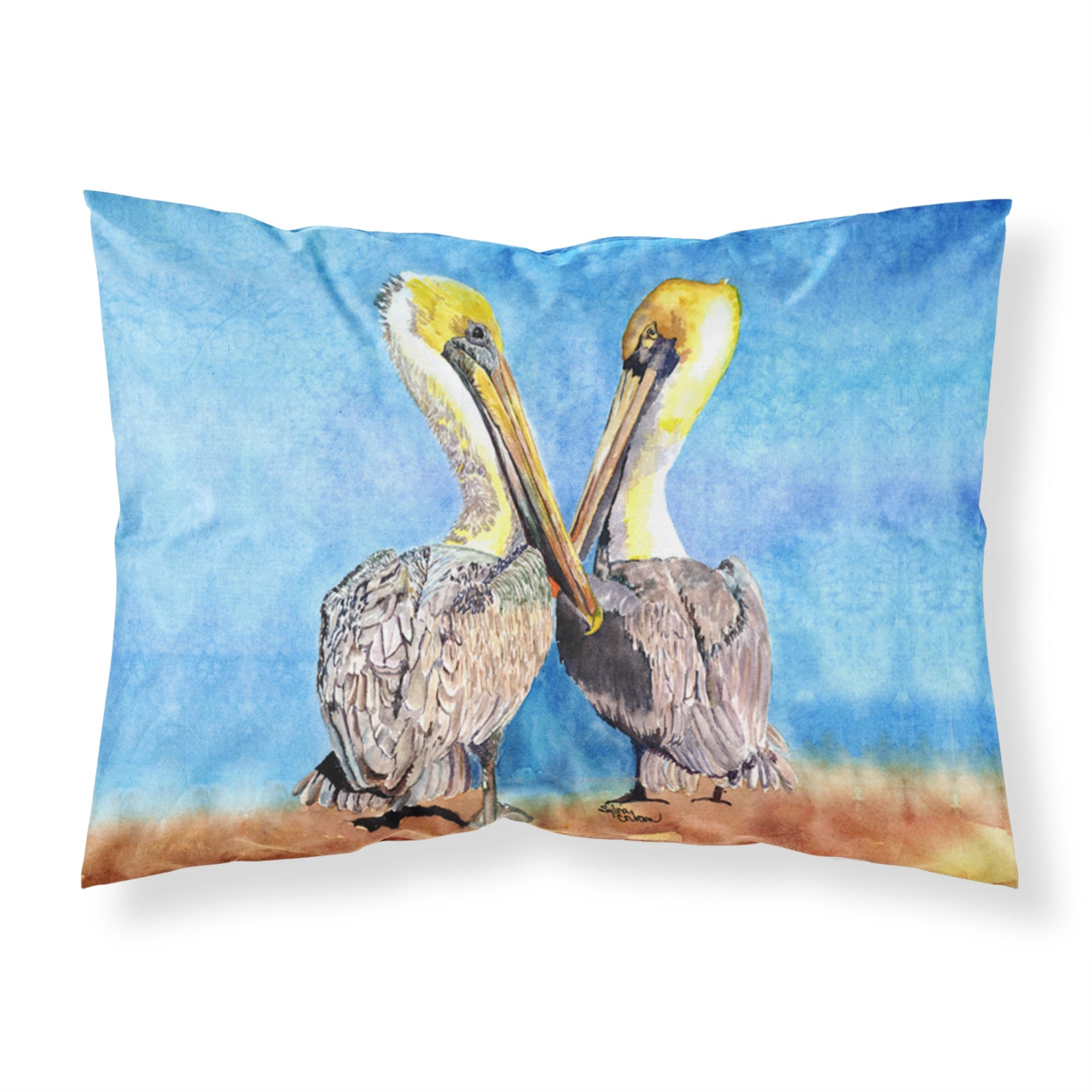 'Caroline'S Treasures 8539Pillowcase Pelican Moisture Wicking Fabric Standard Pillowcase, Large, Multicolor'