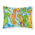 'Caroline'S Treasures 8546Pillowcase Seahorse Moisture Wicking Fabric, Polyester Envelop Closure Type Pillow Case, Standard (20