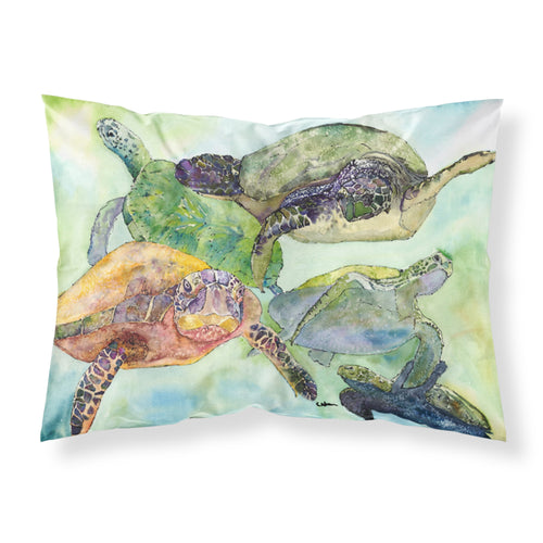 'Caroline'S Treasures 8549Pillowcase Turtle Moisture Wicking Fabric Standard Pillowcase, Large, Multicolor'