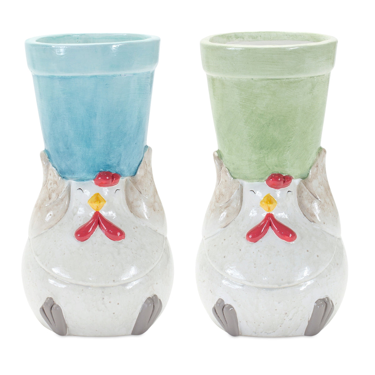 Terracotta Chicken Pot (Set Of 2)