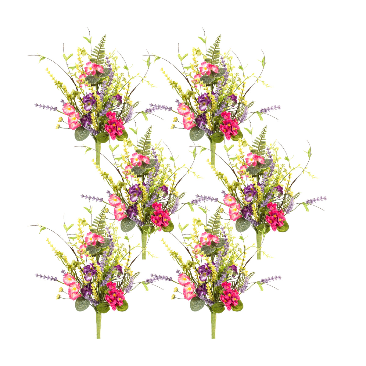 Mixed Floral Bush (Set of 6)