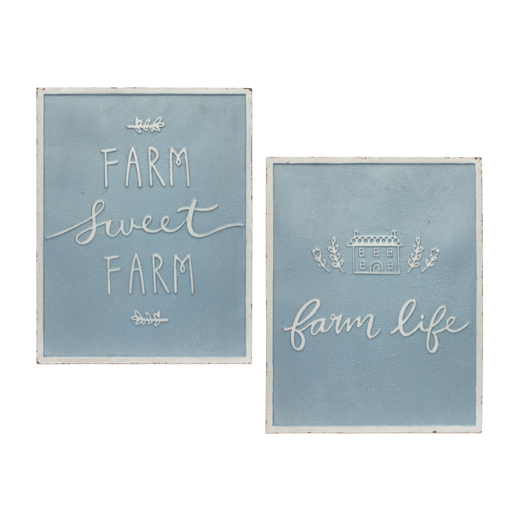 Metal Farm Sign (Set of 2)