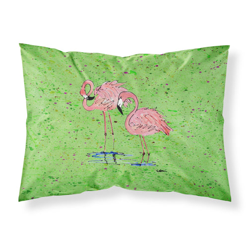 'Caroline'S Treasures 8567Pillowcase Flamingo Moisture Wicking Fabric Standard Pillowcase, Large, Multicolor'