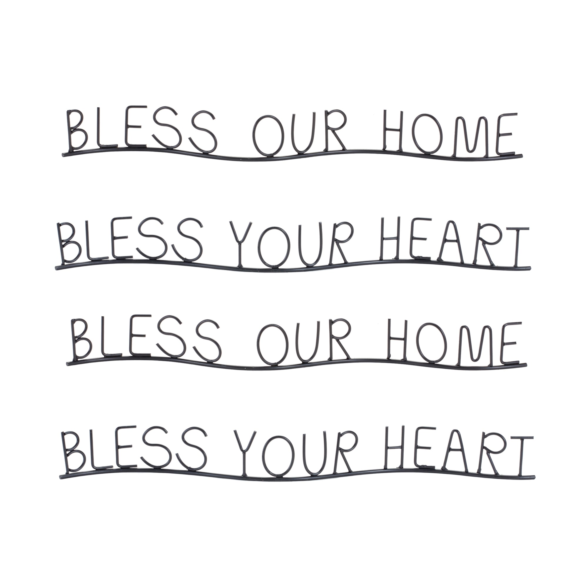 Bless Home and Heart Decor (Set of 4)