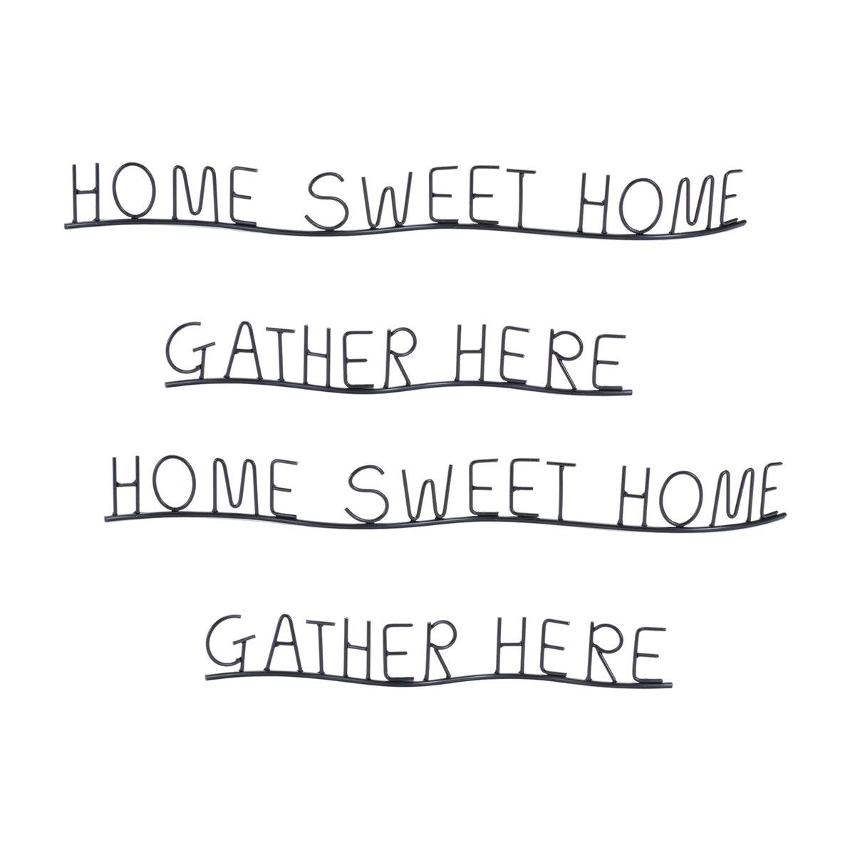 Metal Gather and Home Wall Decor (Set of 4)