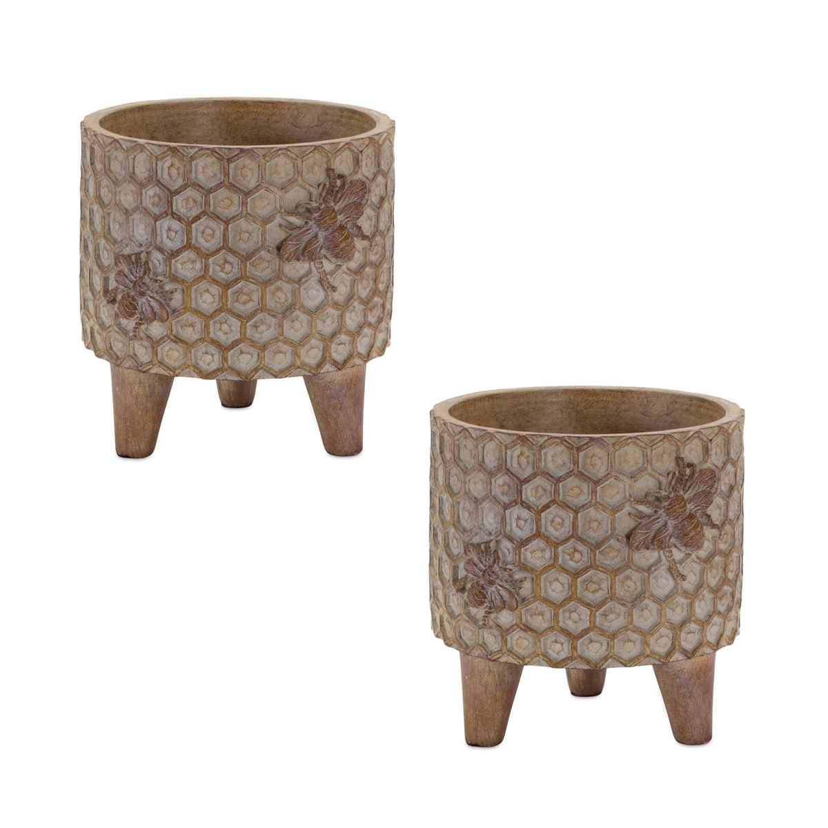 Decorative Pot w/Legs (Set of 2)